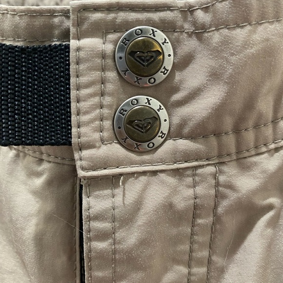 ROXY Women’s Snow Snowboarding Skiing Winter Waterproof Tan Snow Pants Large - Picture 6 of 8